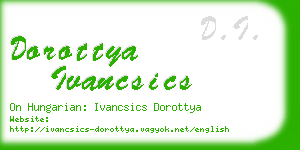 dorottya ivancsics business card